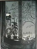Conrad Felixmüller, - ''Winterfenster'' (Sohn 562)-