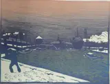 Conrad Felixmüller, - ''Winternachmittag Im Hamburger Hafen'' (Sohn 567)-