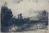 Francis Seymour Haden, - ''On The Test'' (Schneiderman 24 vi/VIII)-, etching and drypoint, 1859