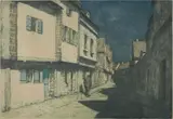 Tavik F Simon, - ''Nocturne in Auray, Brittany'' (Baker 101)-