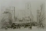 William Walcot, - ''42nd Street - New York''-, drypoint, 1923