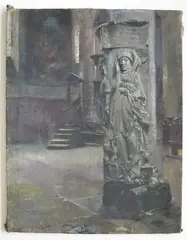 - Cathedral Interior- by Grace Young, oil on canvas, 1895, offered Oct 2015
