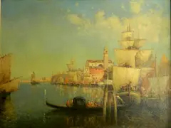 Nicholas Briganti, - Grand Canal-, oil on canvas laid on panel