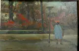 Clyde Singer, - ''Autumn Morning''-, oil on canvasboard, 1953