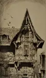 John Taylor Arms, - ''A Gable in Thiers'' (Fletcher 113)-, etching, 1921
