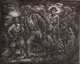Albert Abramovitz, - ''The American Trip''- wood, engraving, 1932