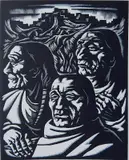 Howard Cook, - ''Eagle Dance'' (Duffy 201)-, woodcut, 1942