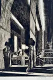 Gerald Geerlings, - ''Back Stage 8pm'' (Czestochowski 29)-, drypoint, 1932