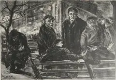 Eugene C. Fitsch, - Depression Scene-, lithograph, 1936