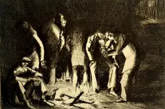 Blanche Grambs, - ''Cold''-, drypoint