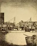 William Hicks, - ''Flood Tide''-, etching and aquatint