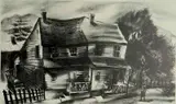 Beatrice Mandelman, - Portrait of Two Houses-, lithograph, ca. 1935