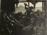 Clare Leighton, - ''Dawn in the Train to Mosler''- wood, engraving, 1926