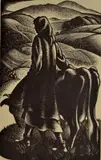 Clare Leighton, - ''The Top of The Rise''- wood, engraving