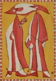 Edward August Landon, - ''Mummers'' (Ryan 133)-, silkscreen in colors, 1948