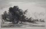 Thomas Willoughby Nason, - ''Amston Pond'' (Comstock 424)-, engraving, 1947