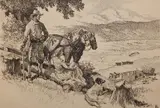 Reinhold Palenske, - ''Making A Home''-, etching