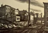 Leonard Pytlak, - ''Side Track''-, lithograph