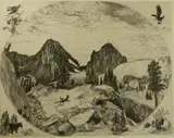 John Winkler, - ''Mt. Ritter and Banner''-, etching, 1964