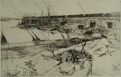 John Winkler, - ''Main Boon and Hay Schooner''-, etching, 1923