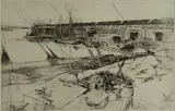John Winkler, - ''Main Boon and Hay Schooner''-, etching, 1923