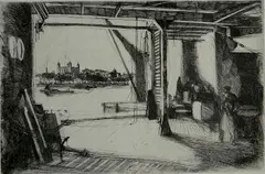 John Winkler, - ''Tower of London''-, etching, 1927, estate
