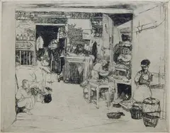 John Winkler, - ''Chinese Shop''-, etching