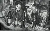 William Gisch, - ''In A French Cafe''-, lithograph, 1930