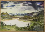 Paul B. Travis, - African Water Hole-