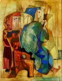 Charles Campbell, - ''The Flame is Mine''-, oil on masonite