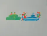 Roger Benedetti, - ''Pearl Harbored''-, silkscreen in colors