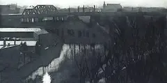 Laurence Channing, - ''Burning River Intaglio''-, aquatint and etching, 2000