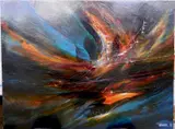 - ''Shipwreck''- by Leonardo Nierman, acrylic on masonite, 1968, offered Oct 2015