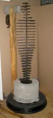 Robert Morrison, - ''Two Poles''-, mixed media sculpture, ca. 1996. 65''h