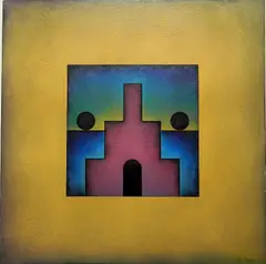- ''Combination 9''- by Martha Hubert, acrylic on canvas, offered Oct 2015