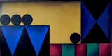 Martha Hubert, - ''Play 3''-, acrylic on canvas mounted on panel