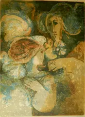 Sunol Alvar, - ''The Lovers''-, lithograph in colros