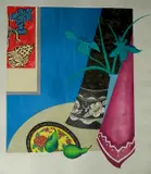 Ed Baynard, - ''Nottinghill Gate''-, lithograph and wooduct in colors, 1988