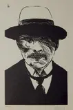 Leonard Baskin, - ''George Minne'' (Fern & O'Sullivan 545)- wood, engraving, 1969