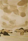 Bernard Cathelin, - ''Mer Interieure Au Large D'Onomichi'' (Passeron 98)-, lithograph in colors, 1977