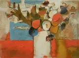Bernard Cathelin, - Vase of Flowers-, lithograph in colors, 1959