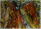 Catherine Kernan, - ''Sea Cleft #1''- softground, etching and aquatint, 1998