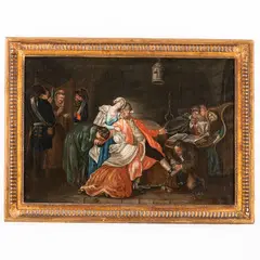 Daniel Niklaus Chodowiecki, Jean Calas dice addio alla sua famiglia, oil on canvas