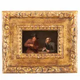 Egbert van Heemskerck, Interno con giocatori di carte, oil on panel