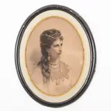 Andrea Belloli, Ronciglione, 1822 ; Roma, 1881 / Ritratto di nobildonna / Firmato A Belloli f e datato 1879 in basso al centro, mixed media on paper