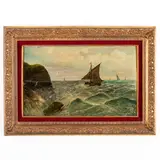 Edwin Hayes, Bristol, 1819 ; Londra, 1904 / Marina con barche a vela / Firmato E Hayes in basso a destra
