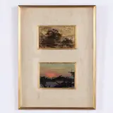Attilio Pratella, Lugo, 1856 ; Napoli, 1949 / Impressione / Firmato A Pratella in basso a destra / Tramonto, oil on tavoletta