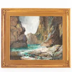 Thomas Hart, Gran Bretagna, 1830 - 1916 / Insenatura / Firmato T Hart in basso a destra, oil on cartoncino