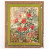 Carlo Aimetti, Bisuschio, 1901 ; 1980 / Hibiscus rosa-sinensis / Firmato C Aimetti e datato 62 in basso a sinistra