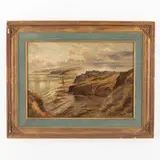 John Syer, Inghilterra, 1815 - 1885 / Paesaggio costiero / Firmato Syer in basso a sinistra, oil on canvas
